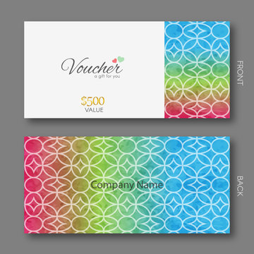 Modern Gift Voucher Template.