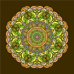 Mandala orient pattern on light background