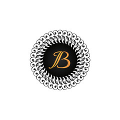 Badge Classic initial B logo company elegant simple