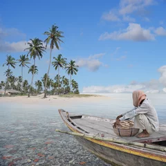 Foto op Canvas Boat in the paradise. © alvaropuig