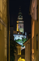 Fototapeta na wymiar castle tower,Cesky Krumlov,Czech republic