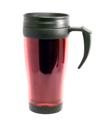 Thermocup dusty red on a white background