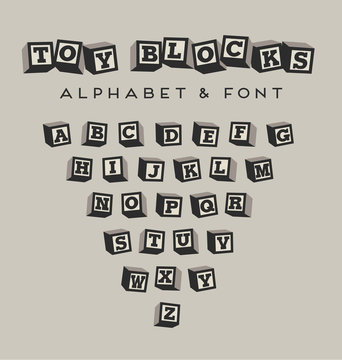 Alphabet Blocks Baby Blocks Font 