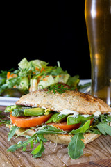 tomato and avocado sandwich