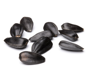 Sunflower seeds  isolated on white background close up