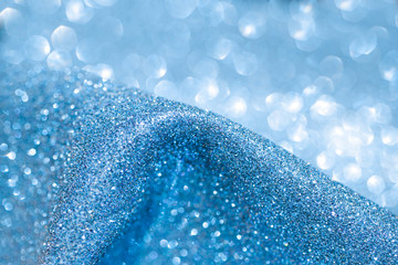 Snowy blue glitter shiny christmas abstract background