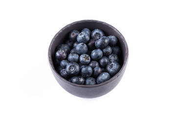 Blueberries on white background