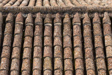Background of old roof tiles