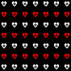 White and red Heart background great for any use. Vector EPS10.