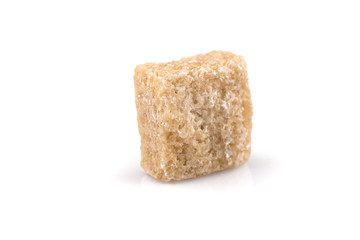 brown sugar cube isolated