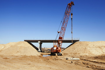 road construction.  bridge 