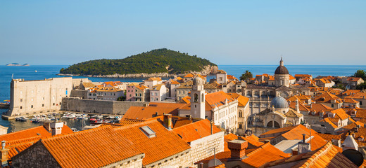 Aerial View on the Old City of Dubrovnik, Croatia