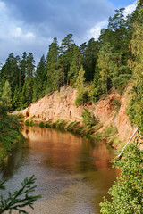 The nature view in Skanaiskalns, Mazsalaca, Latvia