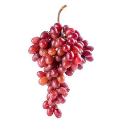the banche of red grape isolated on white