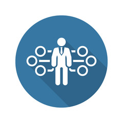 Flow Management Icon. Business Concept. Flat Design.
