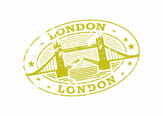 Vector London Rubber oval Mail stamp