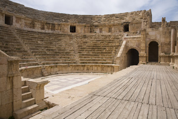 Amphitheatre in the ancient Roman city of Jerash