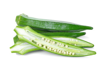 green roselle on white background