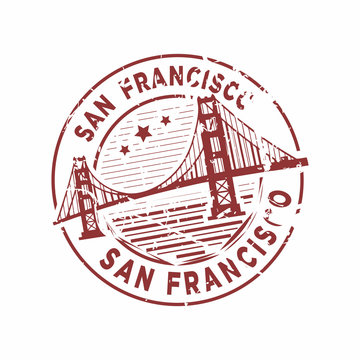 Vector San Francisco Rubber stamp 