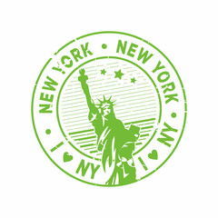 Vector New York Rubber Stamp 