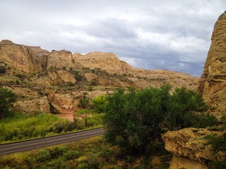 Scenic Highway through Capitol Reef National Park