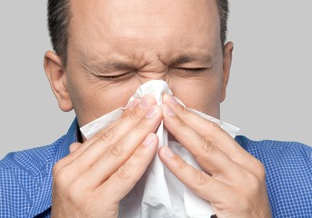 Sneezing.