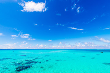 Sea, sky, seascape. Okinawa, Japan, Asia.