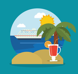 Summer vacations design 