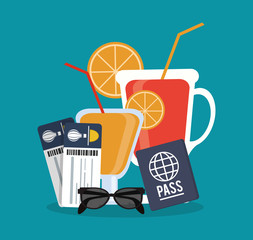 Summer vacations design 