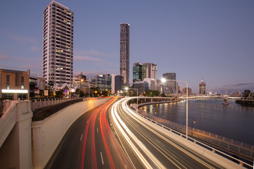 Fototapeta na wymiar Brisbane city at night