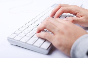 Typing On Keyboard