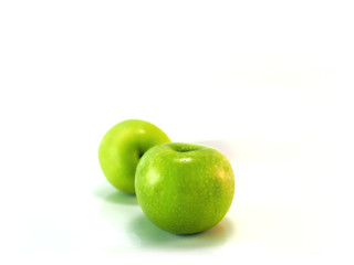 Isolated green apples