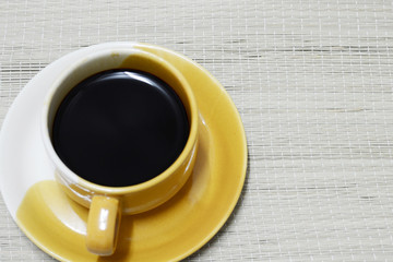 Obraz na płótnie Canvas black coffee in cup