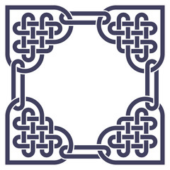 Celtic knot frame vector illustration