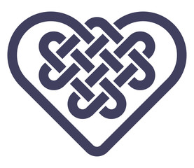 Celtic heart shape knot vector illustration