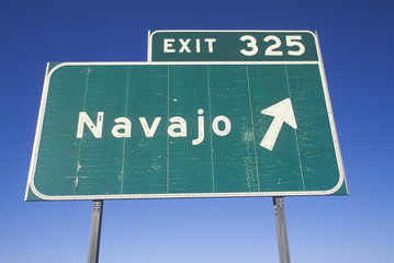 A sign that reads ÒNavajoÓ