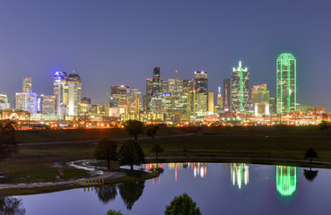 Plakat Dallas Skyline at Night
