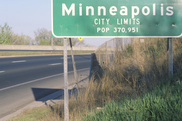 A sign that reads ÒMinneapolisÓ