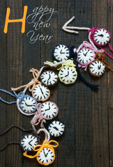 Handmade, clock, happy new year 2016, time