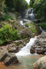 Fototapeta na wymiar Waterfall on Koh Samui