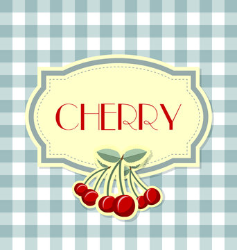 Retro cherry label