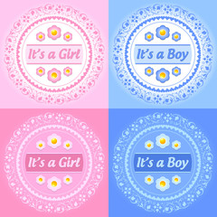 It's a girl and boy ornaments