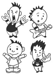 punk rocker cartoon