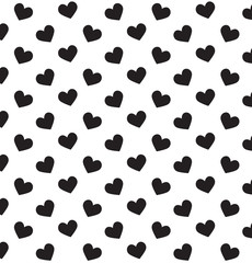 Romantic pattern with hearts. Vector illustration. Background