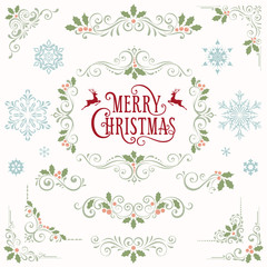 Merry Christmas Ornate Set