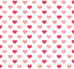 Romantic pattern with hearts. Vector illustration. Background