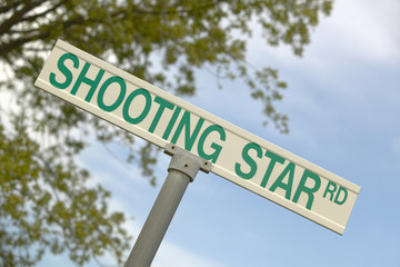A road sign in AZ reads &Ograve;Shooting Star&Oacute;