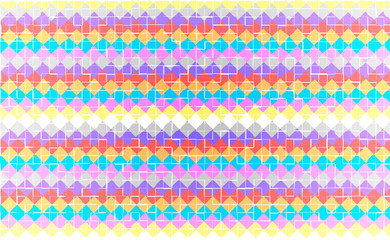 Abstract square colored pixels with tile effect background