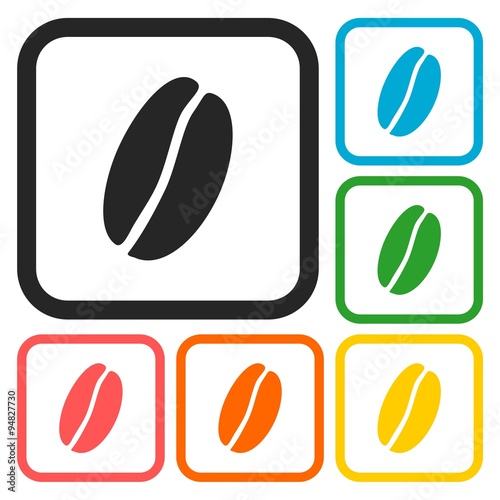 "Coffee beans symbols set" Stock image and royalty-free vector files on