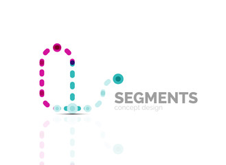 Vector outline minimal abstract geometric logo